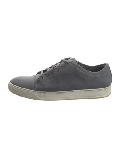 Pre-owned Lanvin Canvas Sneakers In Gray