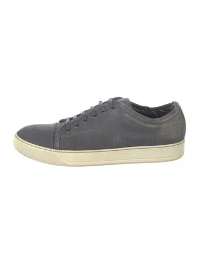 Pre-owned Lanvin Canvas Sneakers In Gray