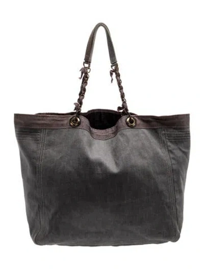 Pre-owned Lanvin Canvas Tote In Grey