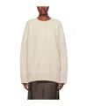 Lanvin Cape-back V Irgin-wool Blend Jumper In Nude