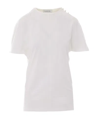 Lanvin Cape-effect T-shirt In White