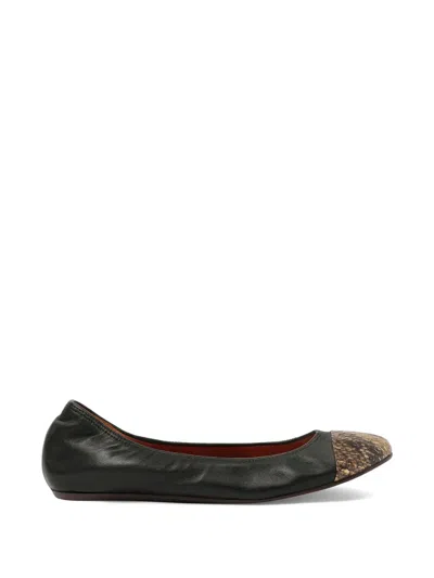 Lanvin Cap-toe Ballet Flats In Animal Print