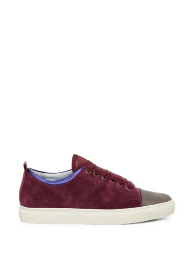 Lanvin Cap-toe Low-top Sneakers In Purple