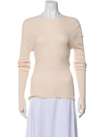 Pre-owned Lanvin Cashmere Crew Neck Sweater In Neutral