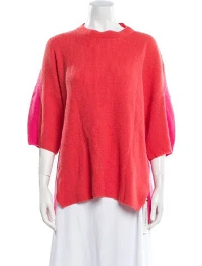 Pre-owned Lanvin Cashmere Crew Neck Sweater In Orange
