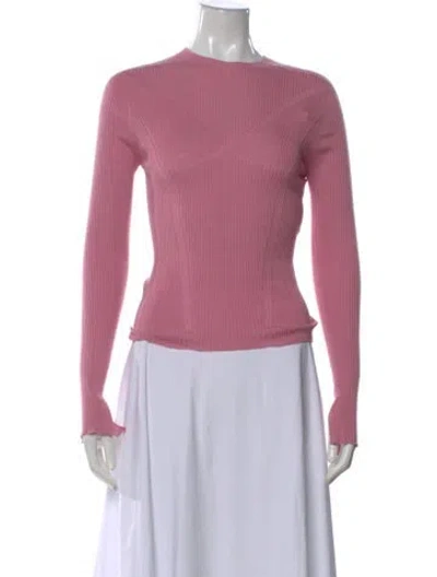 Pre-owned Lanvin Cashmere Crew Neck Top In Pink