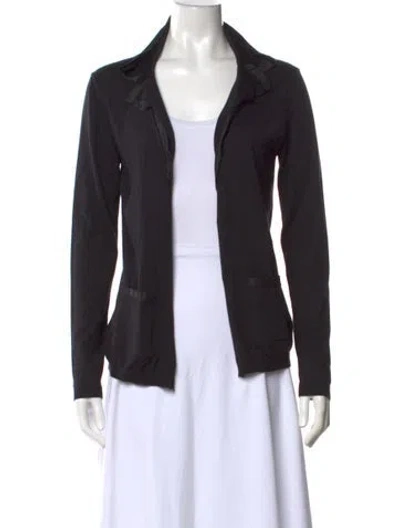 Pre-owned Lanvin Cashmere Open Front Sweater In Black