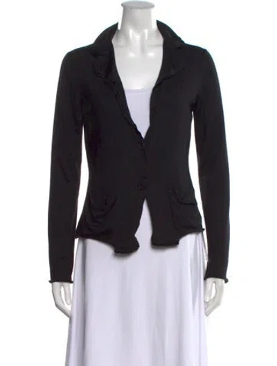 Pre-owned Lanvin Cashmere Open Front Sweater In Black