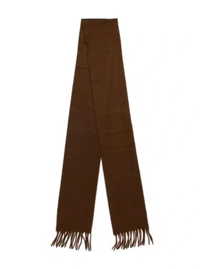 Pre-owned Lanvin Cashmere Scarf In Brown