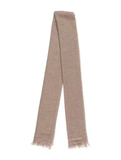 Pre-owned Lanvin Cashmere Scarf In Neutrals