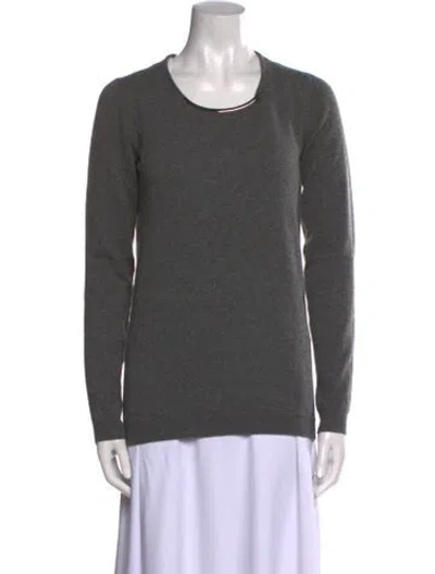 Pre-owned Lanvin Cashmere Scoop Neck Sweater In Gray