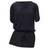 Lanvin Cashmere Silk Layer Tunic Top In Black
