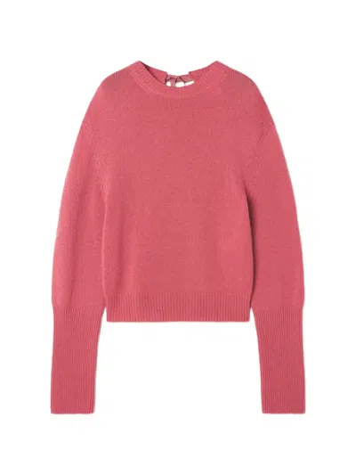 Lanvin Gros-grain Knot Detail Cashmere Jumper In Animal Print