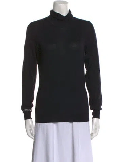 Pre-owned Lanvin Cashmere Turtleneck Sweater In Black