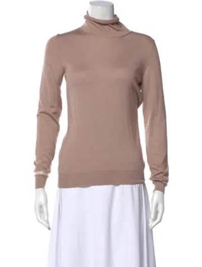 Pre-owned Lanvin Cashmere Turtleneck Sweater In Pink