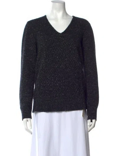 Pre-owned Lanvin Cashmere Tweed Pattern Sweater In Grey