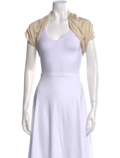 Pre-owned Lanvin Cashmere V-neck Top In White