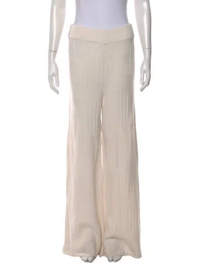 Pre-owned Lanvin Cashmere Wide Leg Pants In Neutral