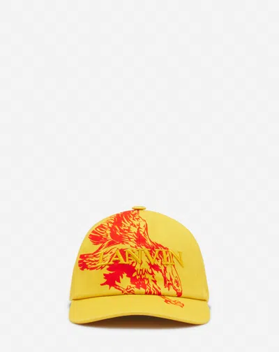Lanvin Casquette Aigle  X Future En Coton Pour Homme In Maïs/orange Vif
