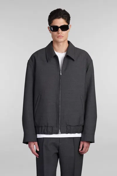 Lanvin Casual Jacket In Grey Wool