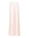 Lanvin Silk Wide-leg Trousers In Nude & Neutrals