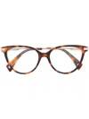 Lanvin Cat-eye Tortoiseshell-effect Glasses In Brown