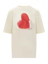 Lanvin Cat Heart T-shirt In Cream