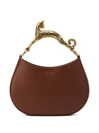 Lanvin Cat Leather Bag In Brown