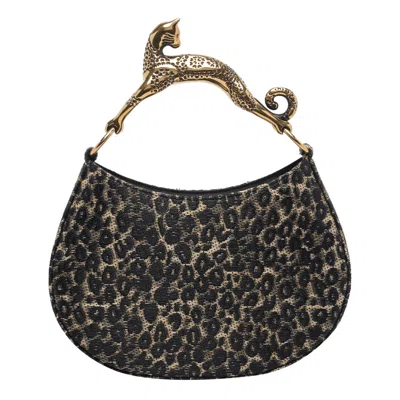 Lanvin Cat Leopard Hobo Bag In Animal Print