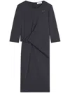 Lanvin Robe Mi-longue Pins Chat Pour Femme In Grey