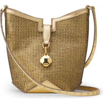 Lanvin Catch By  Bucket Bag In Raffia In Gold