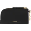 Lanvin Zip-around Leather Wallet In Black