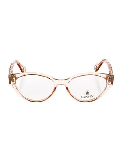 Pre-owned Lanvin Cat-eye Eyeglasses In Neutral