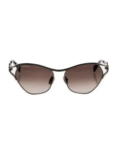 Pre-owned Lanvin Cat-eye Gradient Sunglasses In Brown/orange