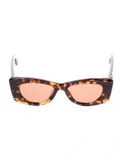 Pre-owned Lanvin Cat-eye Tinted Sunglasses In Brown