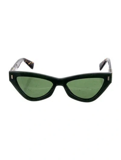 Pre-owned Lanvin Cat-eye Tinted Sunglasses In Green