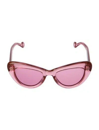Pre-owned Lanvin Cat-eye Tinted Sunglasses In Pink