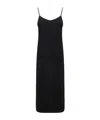 Lanvin Chain Embellished Strap Midi Dress In Black