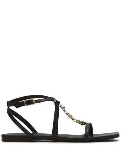 Lanvin Chain Link-detail Sandals In Black