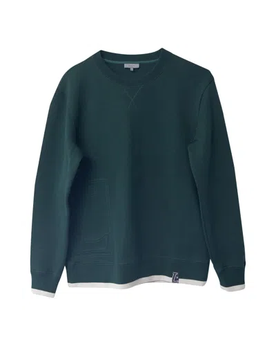 Lanvin Chain Stitch Sweater In Green Wool
