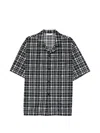 Lanvin Check-pattern Shirt In Black