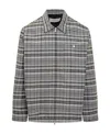 Lanvin Tartan Overshirt Jacket In Gray