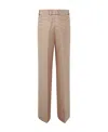Lanvin Checked Straight-leg Pants In Nude