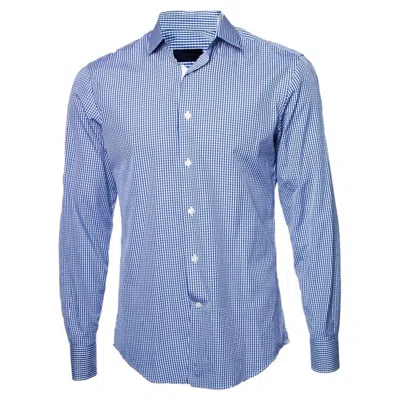 Pre-owned Lanvin , Checkered Blouse In Blue And White