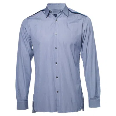Pre-owned Lanvin , Checkered Dark Blue With White Shirt