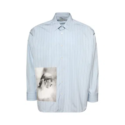 Pre-owned Lanvin Chemise Ample Imprimé Archives 'blue' | Men's Size 42