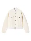 Lanvin Ivory Cotton Flap-pocket Jacket In Neutral