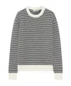 Lanvin Chevron-motif Jumper In Black