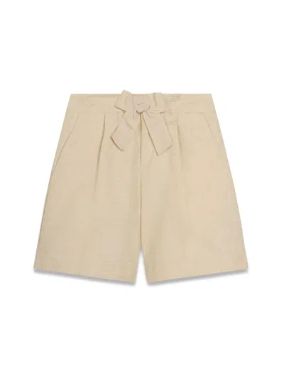 Lanvin Chic Mini Shorts For Girls In Nude
