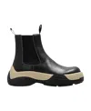 Lanvin Chunky Sole Leather Chelsea Boots In Black
